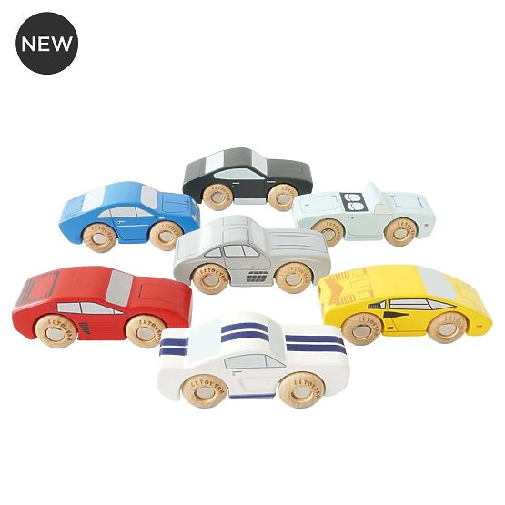 Le Toy Van Ensemble de petites voitures de sport en bois