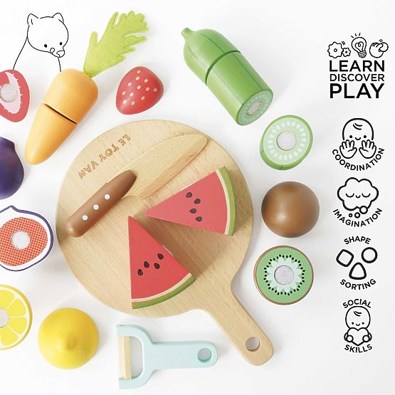 Le Toy Van Fruits et légumes à découper avec planche