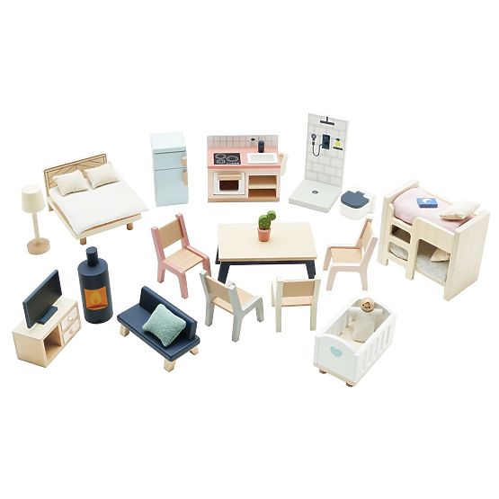 Le Toy Van Mobilier de Démarrage Daisylane - ensemble complet pour maison de poupée