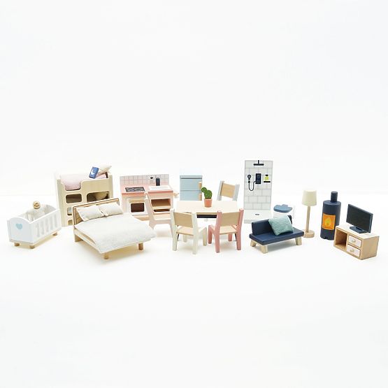 Le Toy Van Mobilier de Démarrage Daisylane - ensemble complet pour maison de poupée