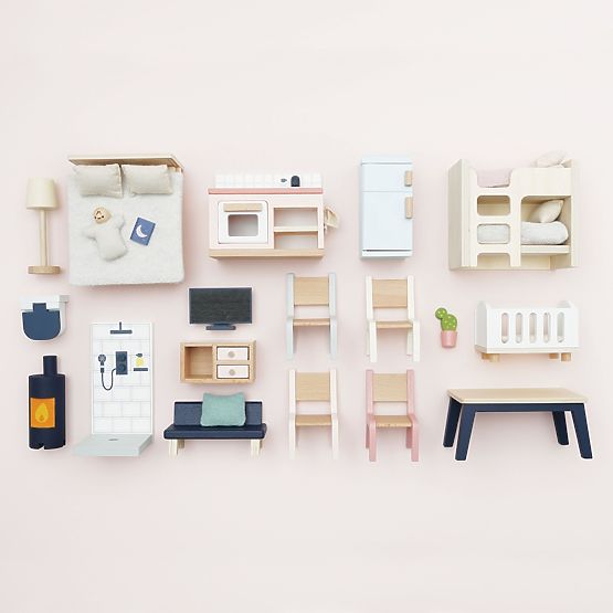 Le Toy Van Mobilier de Démarrage Daisylane - ensemble complet pour maison de poupée