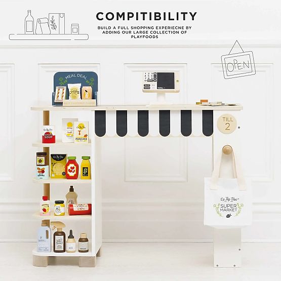 Le Toy Van Stand de vente avec caisse enregistreuse et accessoires