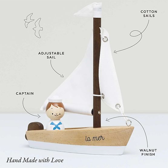 Le Toy Van Voilier en bois avec capitaine