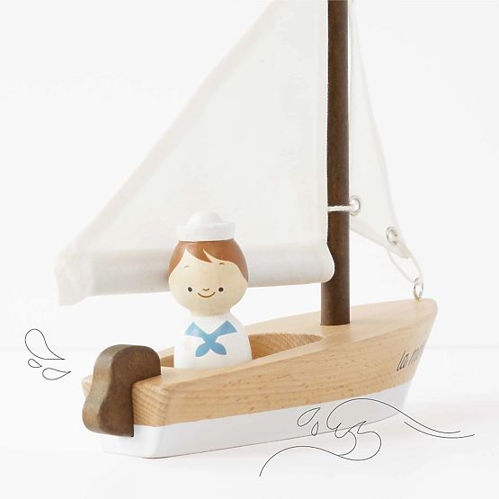 Le Toy Van Voilier en bois avec capitaine