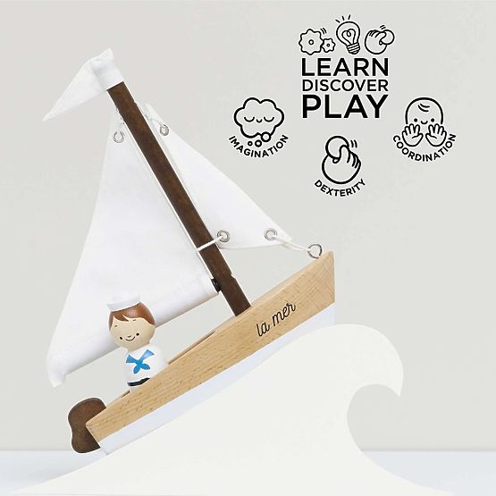 Le Toy Van Voilier en bois avec capitaine
