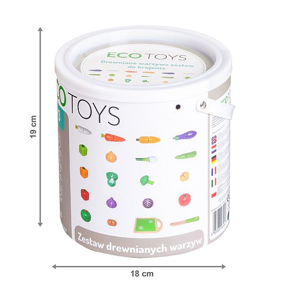 Légumes en bois à découper pour enfants 20 pièces ECOTOYS