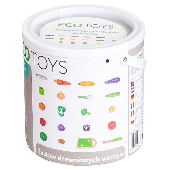 Légumes en bois à découper pour enfants 20 pièces ECOTOYS