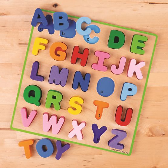 Bigjigs Lettres majuscules de l'alphabet pour bébé