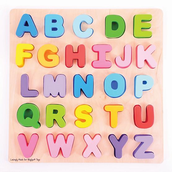 Bigjigs Lettres majuscules de l'alphabet pour bébé