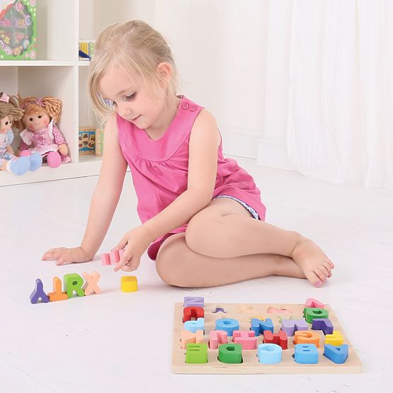 Bigjigs Lettres majuscules de l'alphabet pour bébé