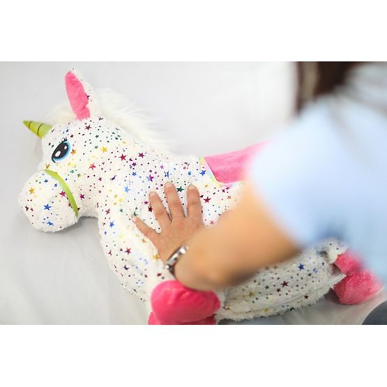 Licorne sauteur en caoutchouc avec housse