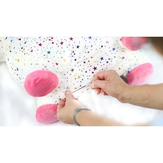 Licorne sauteur en caoutchouc avec housse