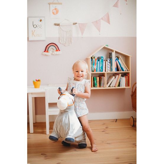 Licorne sauteur en caoutchouc avec housse