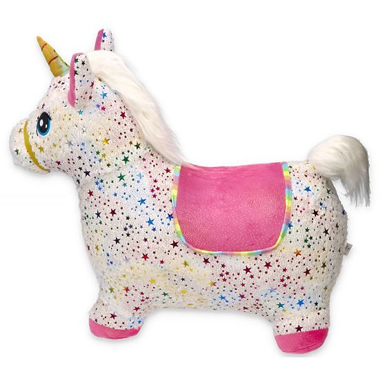 Licorne sauteur en caoutchouc avec housse