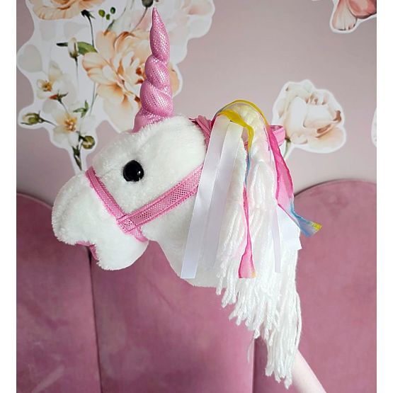 Licorne sur bâton Bianco Hobby Horse