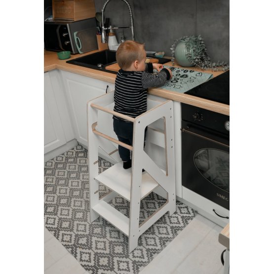 Tour d'apprentissage Montessori Pola Scandi - blanc