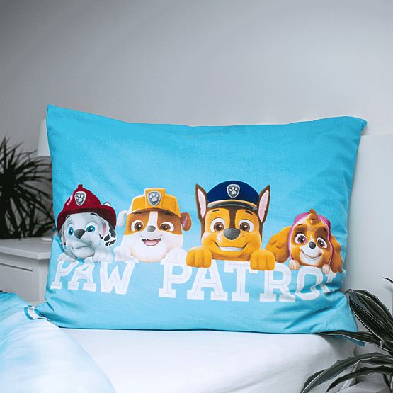Linge de lit à effet lumineux Paw Patrol 140 x 200 cm + 70 x 90 cm