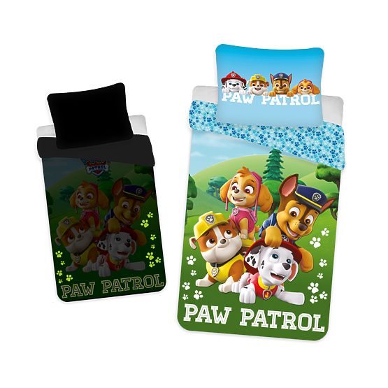 Linge de lit à effet lumineux Paw Patrol 140 x 200 cm + 70 x 90 cm