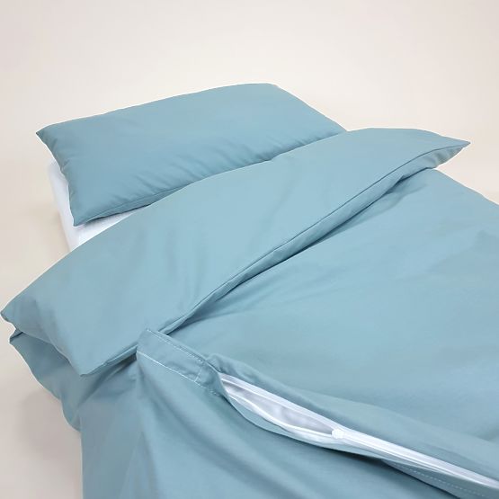 Linge de lit en coton pour enfants 120x90 cm - vert