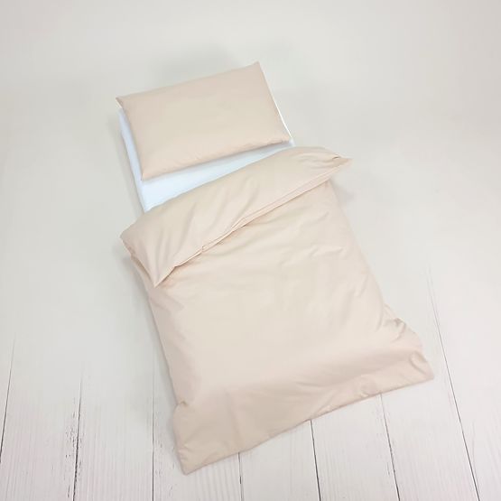 Linge de lit enfant en coton 120x90 cm - beige