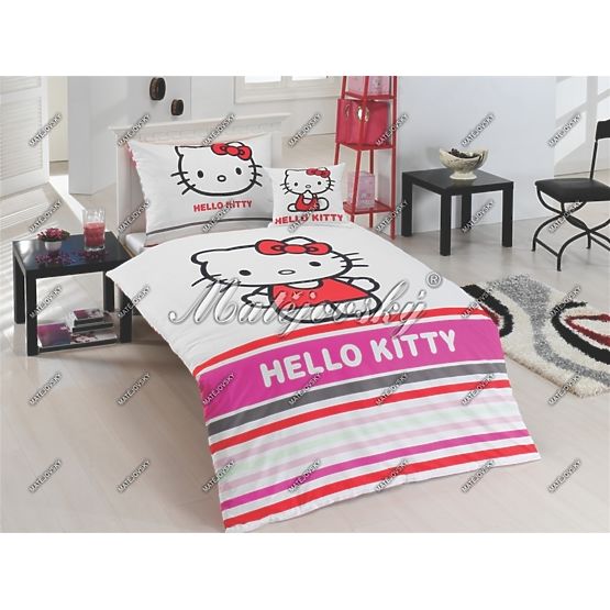 Linge de lit Hello Kitty Stripe