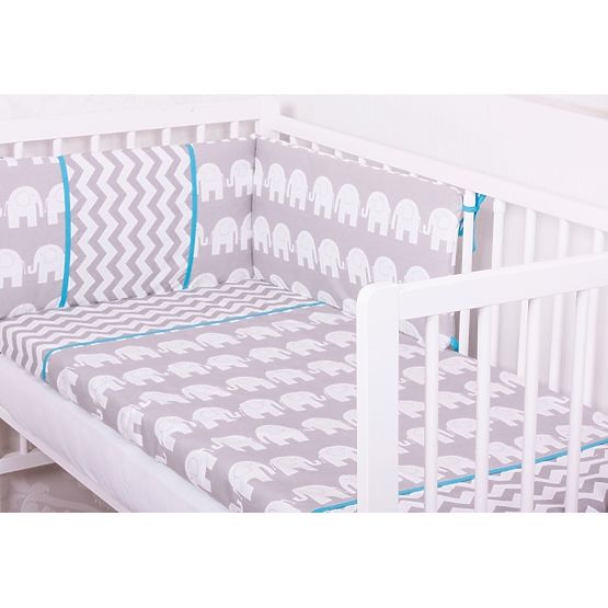 Linge de lit à lit bébé - Éléphants