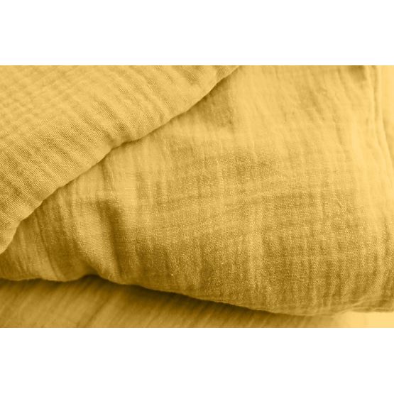 Linge de lit mousseline 140x200 cm + 70x90 cm moutarde