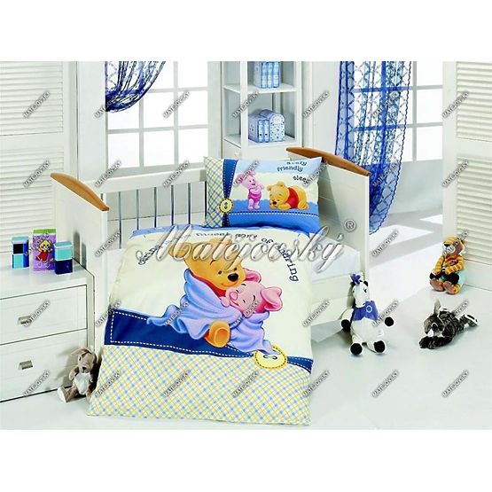 Linge de lit Ours en peluche Winnie l’ourson camarade bleu