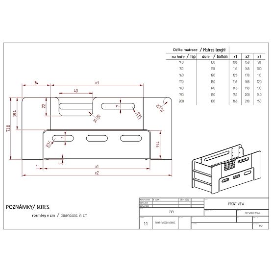 Lit avec tiroir Thomas