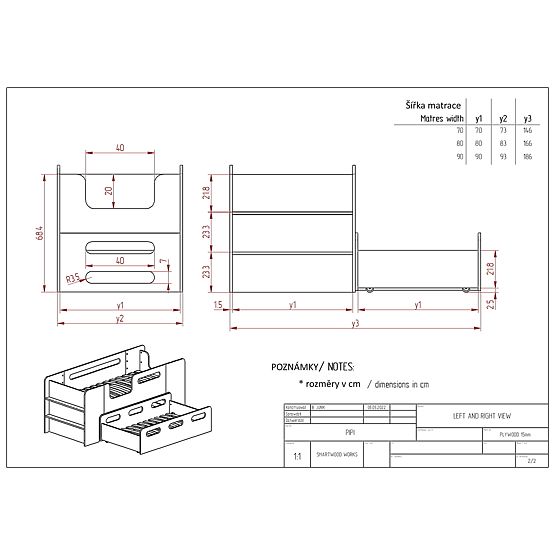 Lit avec tiroir Thomas