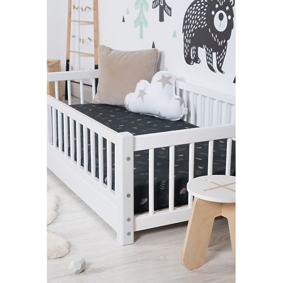 Lit enfant bas Montessori Ourbaby - blanc
