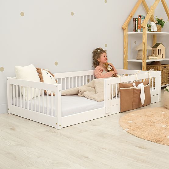Lit enfant bas Montessori Ourbaby Plus - blanc
