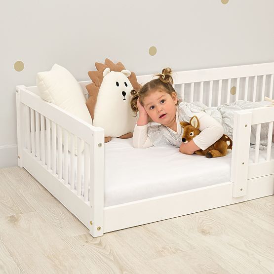 Lit enfant bas Montessori Ourbaby Plus - blanc