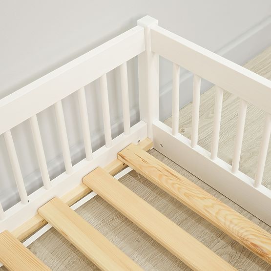Lit enfant bas Montessori Ourbaby Plus - blanc