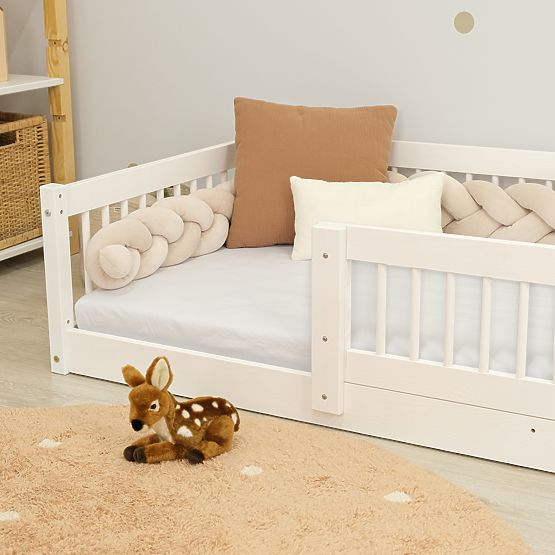 Lit enfant bas Montessori Ourbaby Plus - blanc