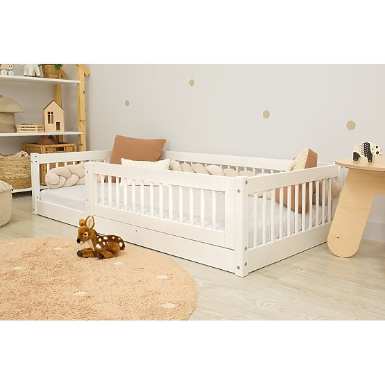 Lit enfant bas Montessori Ourbaby Plus - blanc