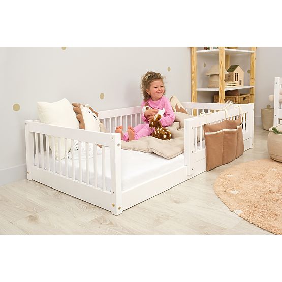 Lit enfant bas Montessori Ourbaby Plus - blanc
