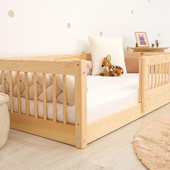 Lit bas pour enfants Montessori Ourbaby Plus - naturel