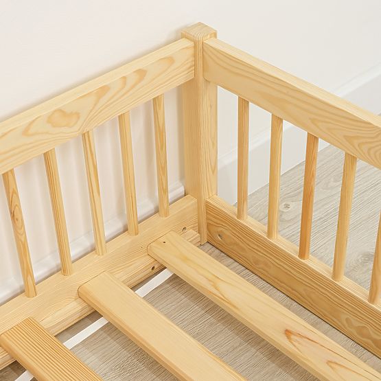 Lit bas pour enfants Montessori Ourbaby Plus - naturel