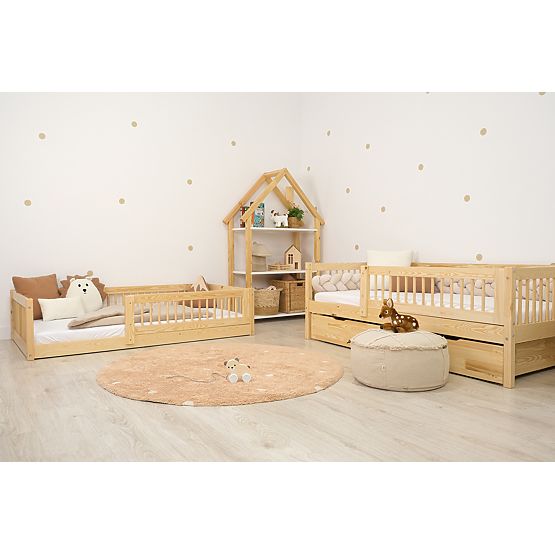 Lit bas pour enfants Montessori Ourbaby Plus - naturel