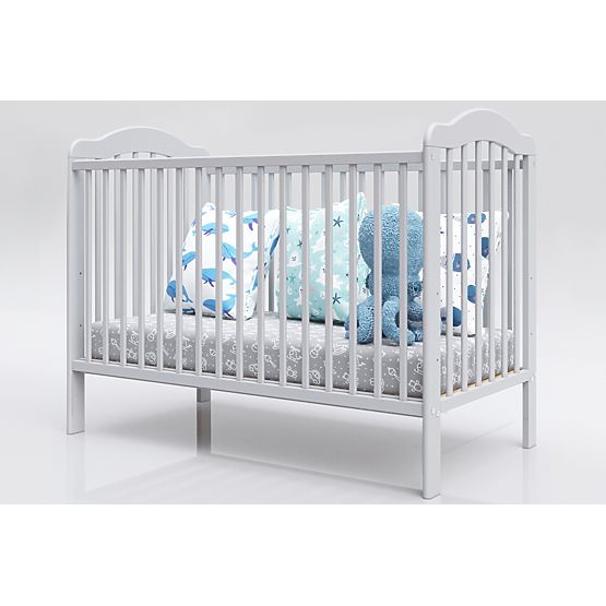Lit de bébé Alek avec barreaux amovibles - gris
