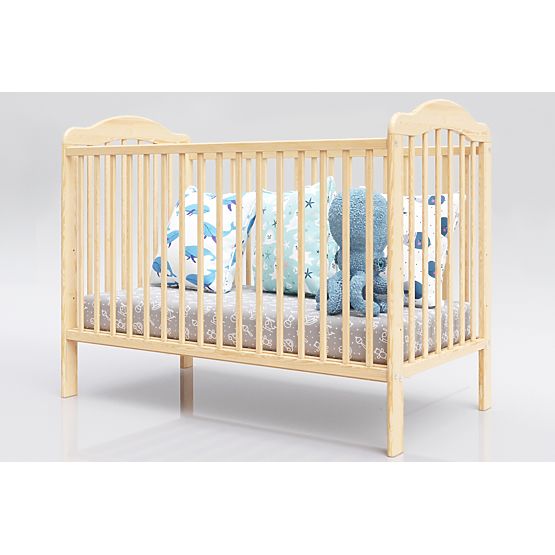 Lit bébé Alek avec barreaux amovibles - naturel