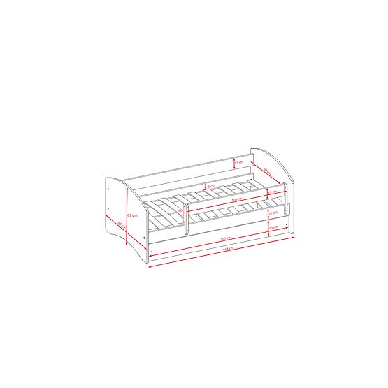 Lit enfant avec barrière Ourbaby - rose-blanc