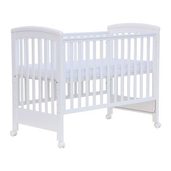 Lit bébé avec côté amovible Scarlett Laura - blanc