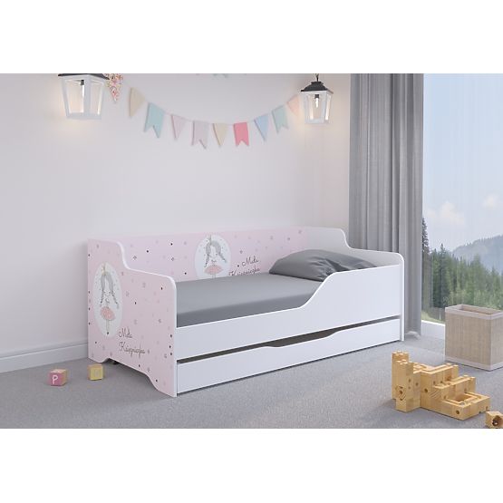 Lit d'enfant avec dossier LILU 160 x 80 cm - Princesse