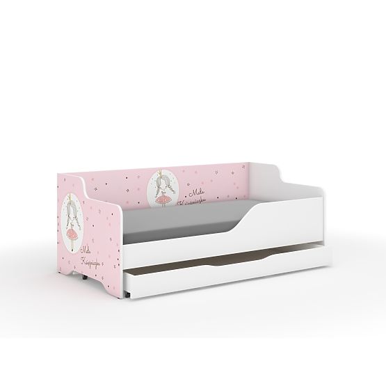 Lit d'enfant avec dossier LILU 160 x 80 cm - Princesse