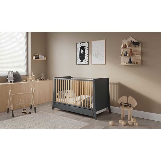 Lit bébé Cosmo 120x60 - anthracite