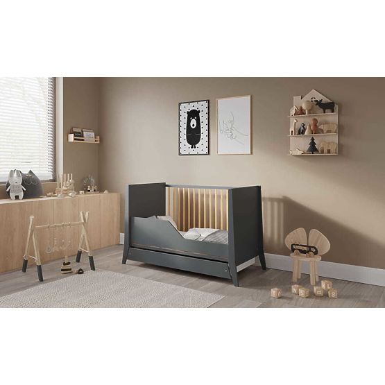 Lit bébé Cosmo 120x60 - anthracite