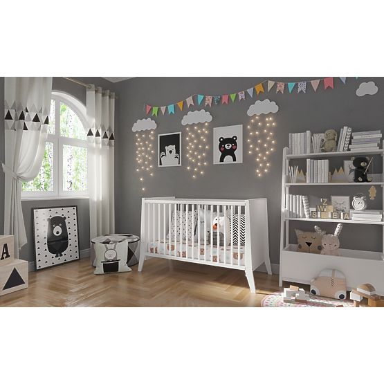 Lit de bébé Cosmo 120x60 - blanc
