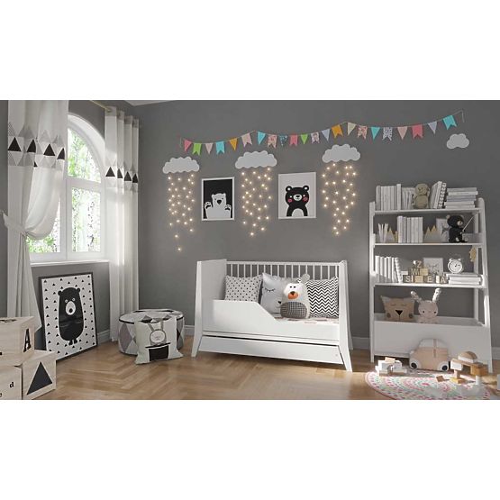 Lit de bébé Cosmo 120x60 - blanc